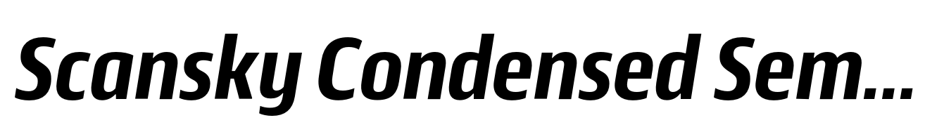 Scansky Condensed Semi Bold Italic